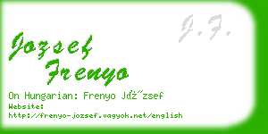 jozsef frenyo business card